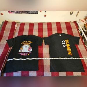 2 Dunkin Donuts t-shirts